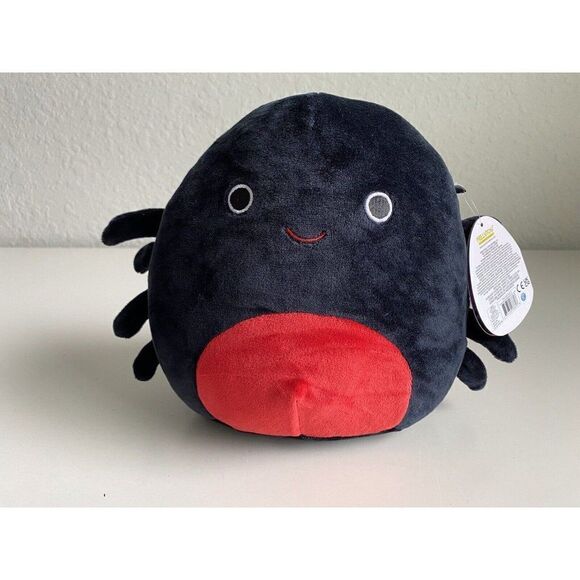 Squishmallow Bella the Black & Red Spider 8" Halloween Squad Black Red Plush NEW - Picture 1 of 7